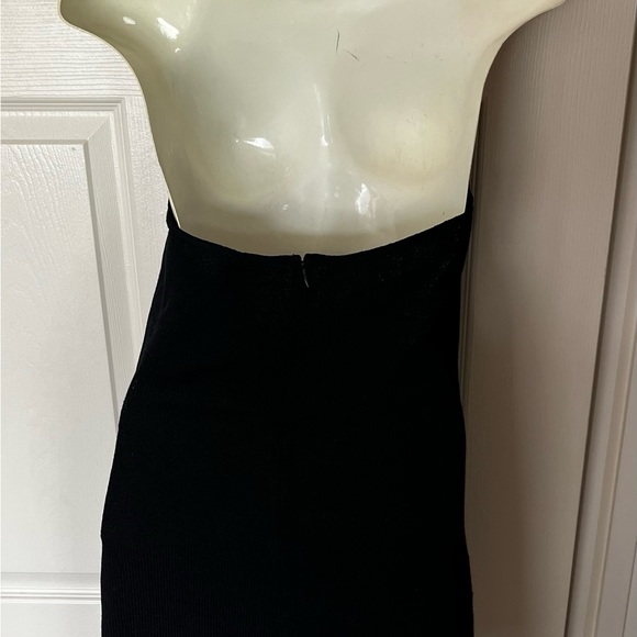 St John Collection By Marie Gray Black Knit Halter Top Dress Sz 6 - Picture 5 of 6
